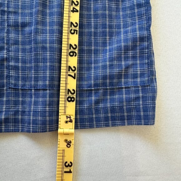 Christian Dior Pyjama Top Adult S Blue Plaid Luxury Sleepwear Overshirt Resort‎ - Picture 11 of 11